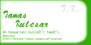 tamas kulcsar business card